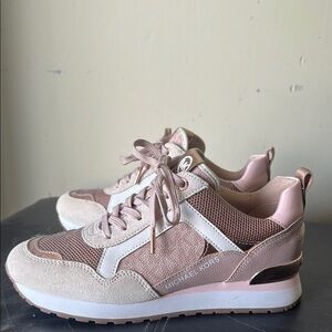 Michael Kors Women's Pink and White Sneakers
